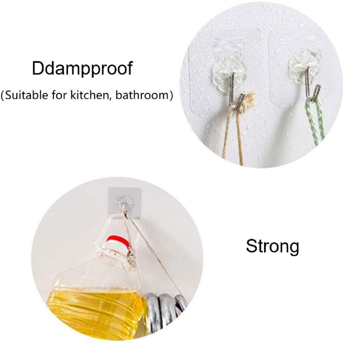 Masota Heavy Duty Self-Adhesive Wall Hooks – Damage-Free, Waterproof (Pack of 10, 15, 20 Pcs)