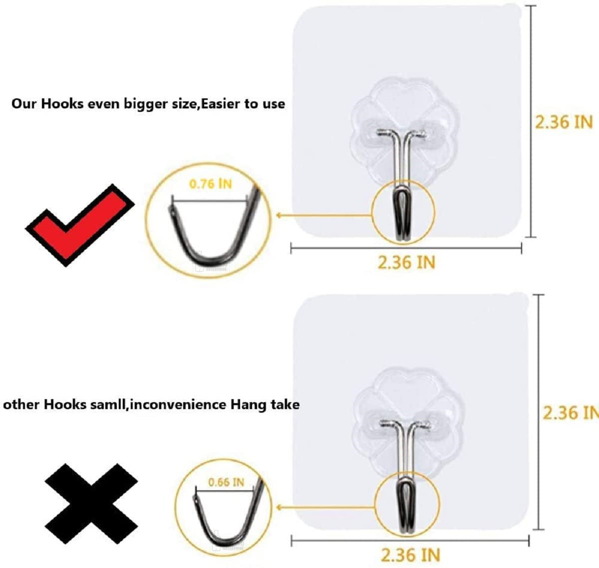 Masota Heavy Duty Self-Adhesive Wall Hooks – Damage-Free, Waterproof (Pack of 10, 15, 20 Pcs)