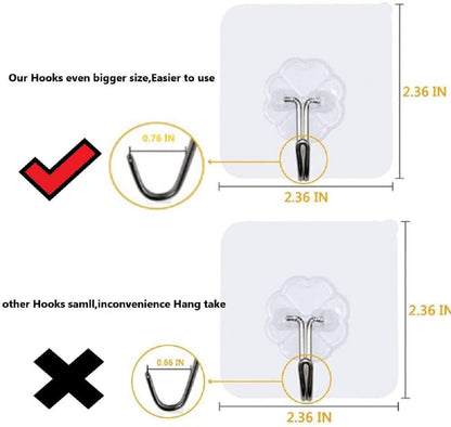 Masota Heavy Duty Self-Adhesive Wall Hooks – Damage-Free, Waterproof (Pack of 10, 15, 20 Pcs)