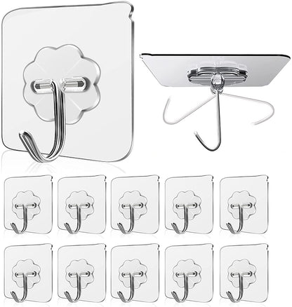 Masota Heavy Duty Self-Adhesive Wall Hooks – Damage-Free, Waterproof (Pack of 10, 15, 20 Pcs)